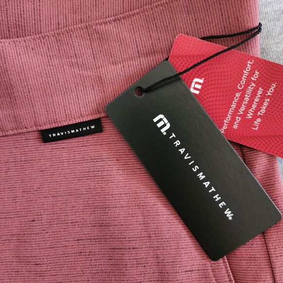 Travis Mathew Travel Year Shorts Men 34 RoanRouge Golf Stretch Performance NWT - Picture 4 of 16